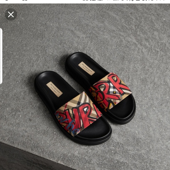 burberry slides for women